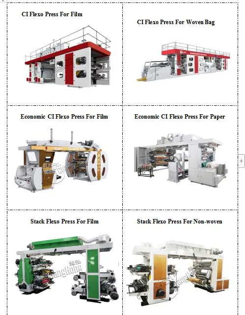 4 Color Central Drum Flexo Printing Machine for Plastic Film