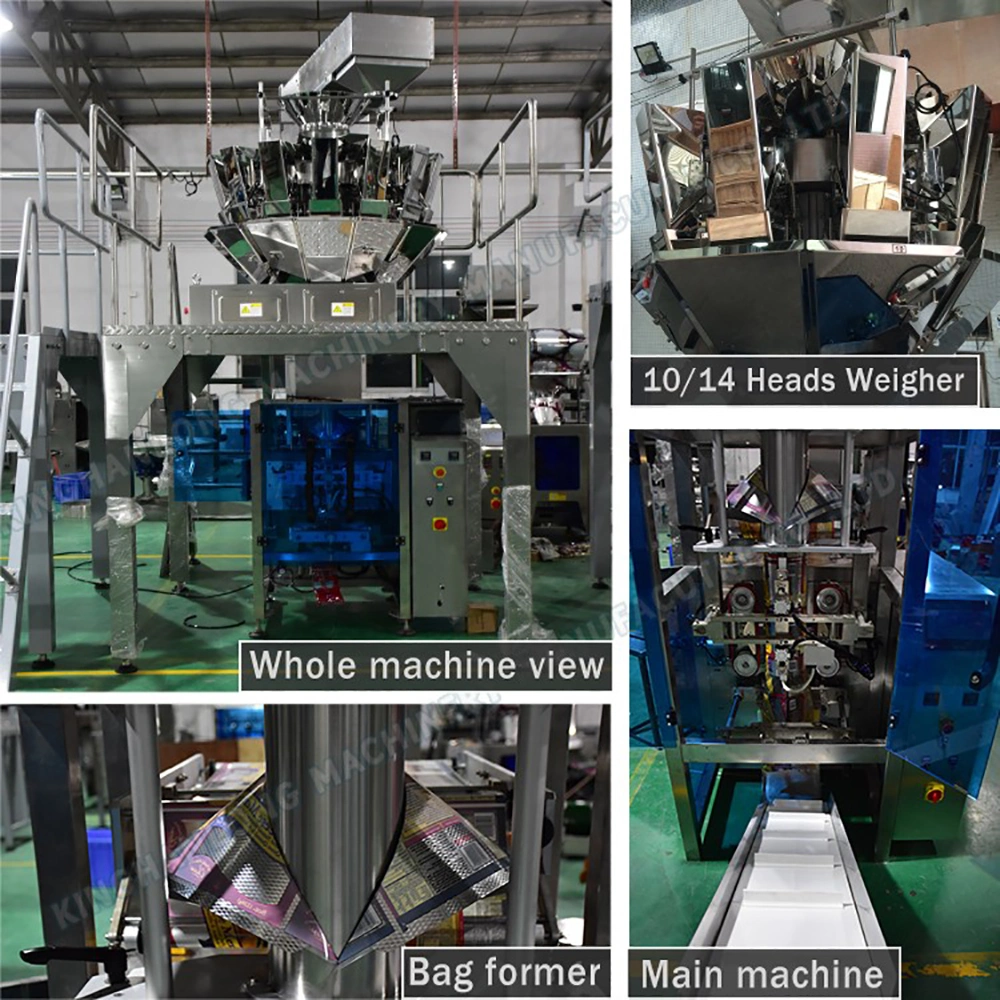 Automatic Dried Seafood / Dried Fish Weighing Food Form Fill Seal Wrapping Flow Packaging Packing Filling Sealing Machine