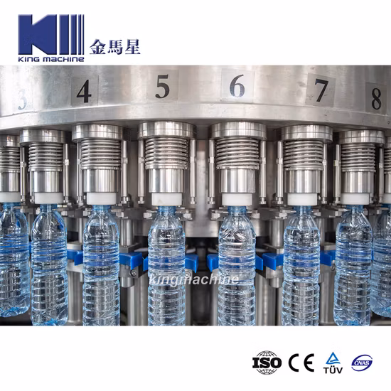 Liquido per bevande completamente automatico, minerale puro, acqua potabile, bottiglia di acqua gassata, soffiaggio, lavaggio, riempimento, imbottigliamento, tappatura, sigillatura, etichettatura, produzione di macchine confezionatrici