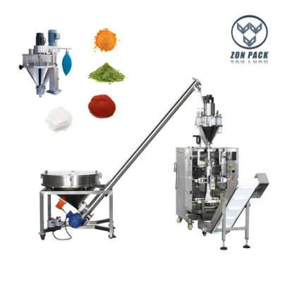 Confezionatrice automatica per riempimento moduli verticale Vffs Farina secca Latte in polvere Riempimento a vite Confezione da 1 kg 500 g